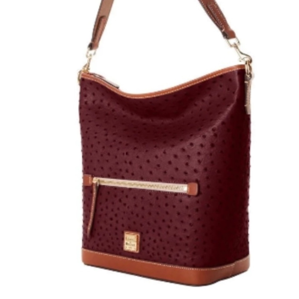 Downey & Bourke Ostrich Hobo Bag